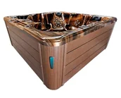 Baseny ogrodowe - HYDROSAN - Wanna SPA Jacuzzi ogrodowe z hydromasażem 6-osobowa 230x230 cm MAGMA GOLD OBUDOWA KAWA SPA703A - miniaturka - grafika 1