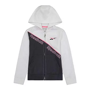 Kurtki i płaszcze dla dziewczynek - Reebok Reebok Dziewczęca Chaqueta Big Reebok kurtka diagonalna biały/czarny 7 Years Q73878RGI - grafika 1