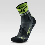 Skarpetki i podkolanówki sportowe - Skarpety UYN MAN RUNNER''S ONE SHORT SOCKS Grey Melange/Lime Green - miniaturka - grafika 1