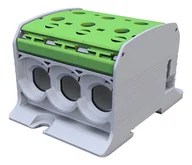 Kostki, złączki, wtyczki - Simet Złączka szynowa gwintowa Al/Cu STB 95-3 (87560) SIMBLOCK zielony 81103005 - miniaturka - grafika 1
