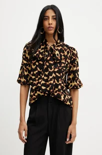 Silvian Heach koszula VETOK damska kolor czarny regular z wiązanym dekoltem GPP25368BL - Koszule damskie - miniaturka - grafika 1