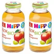 Soki i herbatki dla dzieci - Hipp Sok 100% jabłka-winogrona po 4. miesiącu zestaw 2 x 200 ml Bio - miniaturka - grafika 1