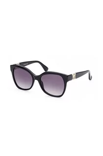 Okulary przeciwsłoneczne - Max Mara okulary przeciwsłoneczne damskie kolor czarny - grafika 1