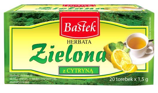 BASTEK HERBATA EXPRESOWA 20TB ZIELONA Z CYTRYNĄ 30G