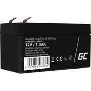 Baterie do zasilaczy awaryjnych UPS - Green Cell Akumulator bezobsługowy AGM VRLA 12V 1.3Ah do systemów alarmowych i zabawek AGM41 - miniaturka - grafika 1