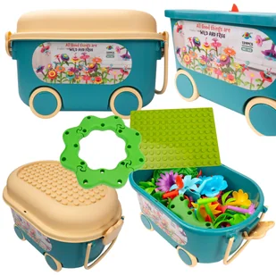 Duże Klocki Kwiatki Xxxl - Zestaw Konstrukcyjny Ogród 139 El. Z Kufrem Kreatywna Zabawa Dla Dzieci - Klocki - miniaturka - grafika 1