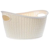 Pojemniki biurowe - Koszyk owalny Malm  9L, kremowy - miniaturka - grafika 1