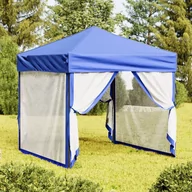 Pawilony ogrodowe - Składany namiot imprezowy ze ściankami, niebieski, 2x2 m - miniaturka - grafika 1