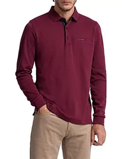 Bluzy męskie - Pierre Cardin Męska bluza polo z długim rękawem, Tawny Port, 6XL - grafika 1