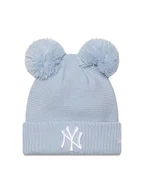 Czapki damskie - New Era Czapka Double Pom Bea 60565276 Błękitny - miniaturka - grafika 1