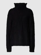 Swetry damskie - Sweter z dzianiny o kroju oversized ze stójką - miniaturka - grafika 1
