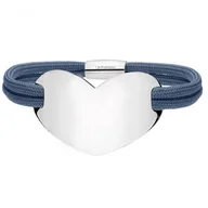 Bransoletki - Niebieska bransoletka damska HEART - Manoki - miniaturka - grafika 1