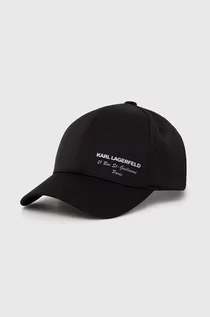 Czapki męskie - Karl Lagerfeld czapka z daszkiem kolor czarny z nadrukiem 542122.805612 - grafika 1
