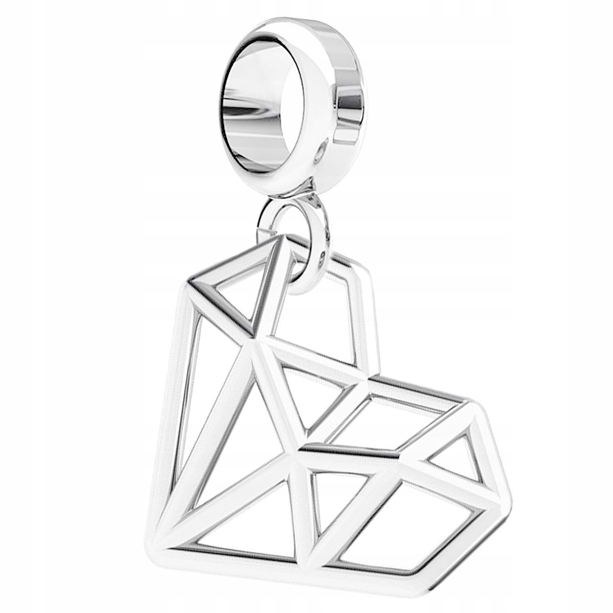 Charms Srebrny z Ażurowym Sercem Serduszkiem Ażurowe Serce SREBRO 925