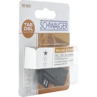 Adaptery i przejściówki - Schwaiger TST4215533 zmieniacz płci / kabli TAE-F RJ-45 Czarny - miniaturka - grafika 1