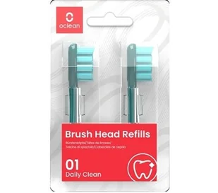 Oclean Daily Clean PW09 - Standardowe Wymienne Końcówki Zielone - 2 sztuki - Końcówki do szczoteczek elektrycznych - miniaturka - grafika 1