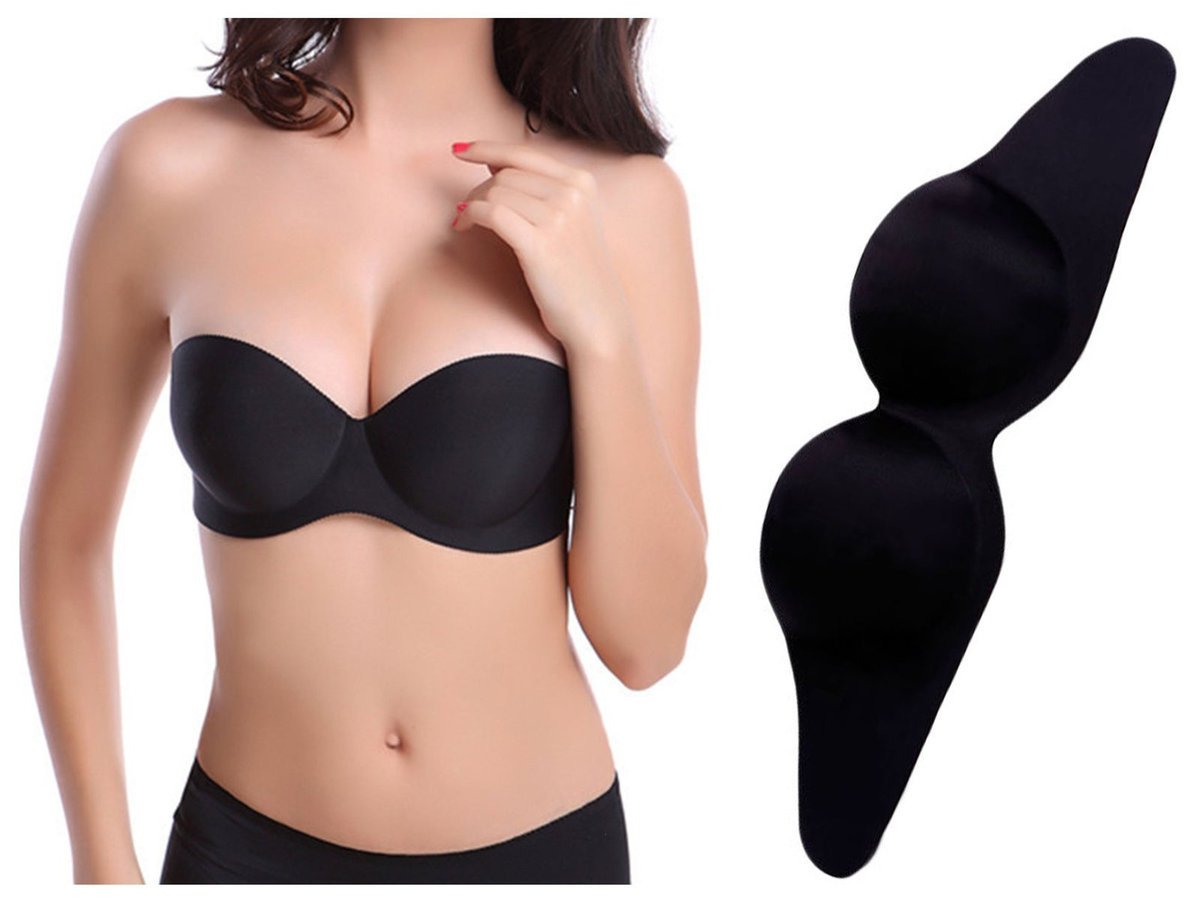 Biustonosz Samonośny Ze Skrzydełkami Czarny - C