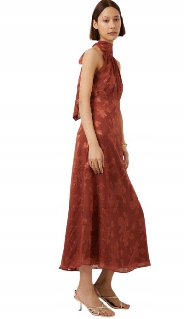 Oasis Sukienka Damska Brązowa W Kwiaty 40 Yfq