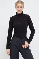 Bielizna sportowa damska - 4F bluza funkcyjna damska kolor czarny - miniaturka - grafika 1