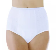 Pieluchy dla dorosłych - Majtki na nietrzymanie moczu do 300 ml - S - 88-95 cm w biodrach - damskie, do prania, chłonne, białe - miniaturka - grafika 1