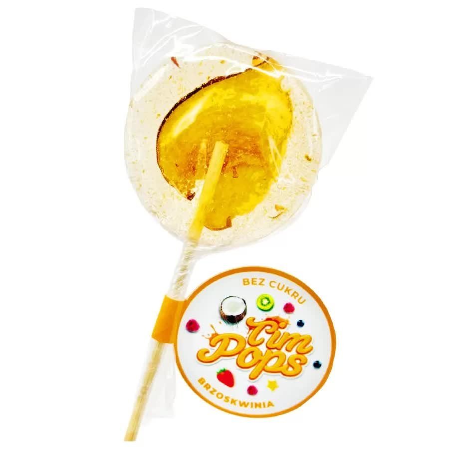 Lizak o Smaku Brzoskiwniowym bez Dodatku Cukru, 18g