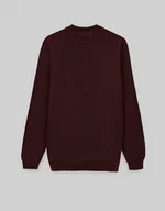 Swetry męskie - Sweter męski grottole półgolf bordowy - miniaturka - grafika 1