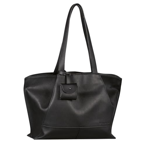 TOM TAILOR bags Adrienn damska torba na ramię z zamkiem błyskawicznym, duża, czarna, czarny, Nowoczesny