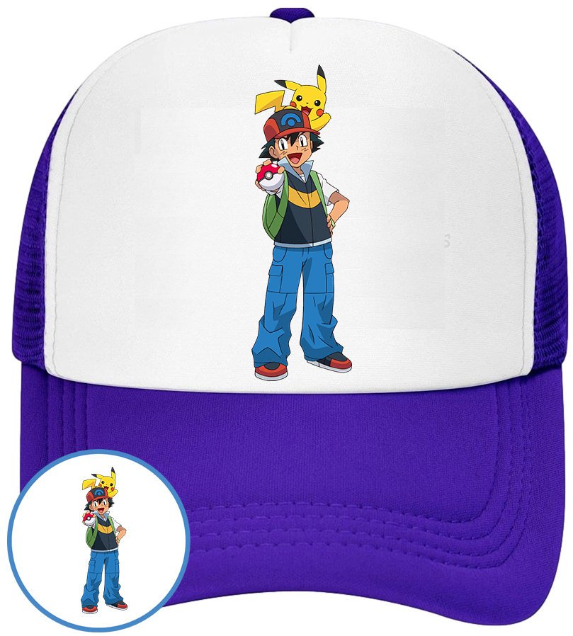 CZAPKA Z DASZKIEM POKEMON PIKACHU DLA DZIECI SIATKA