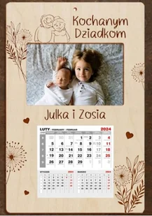 Kalendarz Z Ramką Na Dzień Babci I Dziadka/Drevniane.Pl - Kalendarze - miniaturka - grafika 1