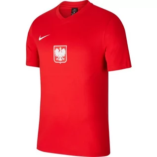 Koszulki sportowe męskie - Nike, Koszulka męska, Poland BRT Ftbl Top SS CD0876 688, czerwony, rozmiar XL - grafika 1