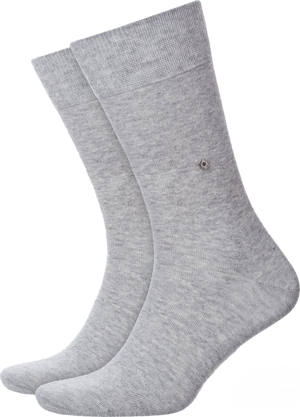 Skarpety męskie Burlington Everyday 2-pack - bawełna, gładkie, Onesize, 40-46 szary