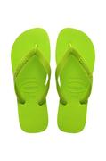 Klapki i japonki damskie - Havaianas japonki TOP damskie kolor zielony na płaskim obcasie 4000029.1411 - miniaturka - grafika 1