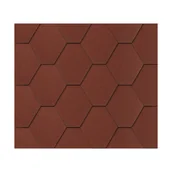 Pokrycia dachowe - Gont bitumiczny Heksagon czerwony 3 m2 Hauser - miniaturka - grafika 1