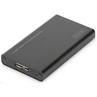 Obudowy i kieszenie na dyski twarde - DIGITUS Digitus Externes SSD, USB 3.0  mSATA, obudowa aluminiowa, chipset koperty: asm1153e, czarny DA-71112 - miniaturka - grafika 1