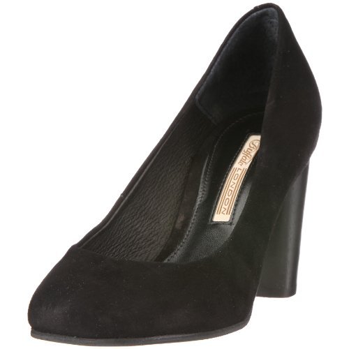 Buffalo London 18290-731 KID SUEDE 110210 czółenka damskie, czarny - Czarny Czarny 01-39 eu