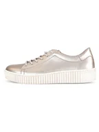 Trampki damskie - Gabor Skórzane sneakersy w kolorze beżowym - miniaturka - grafika 1