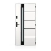 Drzwi zewnętrzne - Drzwi zewnętrzne stalowe wejściowe Ultron Stopsol białe 90 prawe Wiśniowski - miniaturka - grafika 1