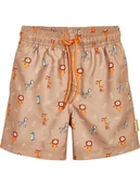 Kąpielówki dla chłopców - Playshoes Szorty kąpielowe w kolorze jasnobrązowym - miniaturka - grafika 1