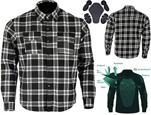 Bikers Gear Australia męska koszula rekreacyjna, wielokolorowa, czarna/biała, XXL - Koszule męskie - miniaturka - grafika 1