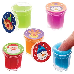 Baker Ross FX406 Szumiący zestaw na Boże Narodzenie - 10 sztuk, wypełniacze tornistrów dla dzieci, wypełniacze do skarpet, szumiący szlam dla dzieci - Masy plastyczne - miniaturka - grafika 1