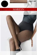 Rajstopy - Rajstopy Kabaretki W Kropki Cienkie Marilyn Charly C08 10 Den Czarne 1/2 - miniaturka - grafika 1