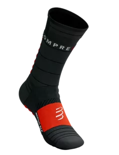 COMPRESSPORT Skarpetki biegowe zimowe PRORACING SOCKS WINTER black/high risk red - Skarpetki sportowe męskie - miniaturka - grafika 4