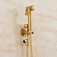 Baterie bidetowe - Bateria bidetowa bidet retro DELIA złota - złoty - miniaturka - grafika 1