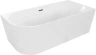 Wanny - Mexen Mia wanna wolnostojąca narożna prawa 160 x 75 cm, biała, przelew gun gray szczotkowany - 52691607500P-66 - miniaturka - grafika 1