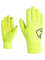 Rękawiczki - Ziener Męskie rękawiczki ILUSO Touch na czas wolny, funkcjonalne, outdoorowe, oddychające, w dotyku, Pontetorto, Poison Yellow, 7 - miniaturka - grafika 1