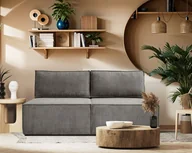 Pościel - Sofa rozkłada z pojemnikiem na pościel COMPI Srebrny - miniaturka - grafika 1