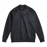 Koszulki męskie - G-STAR RAW Męski t-shirt z zamkiem błyskawicznym Men's Bombeweeter Half Zip, czarny (Caviar D136-D301), XXL - miniaturka - grafika 1