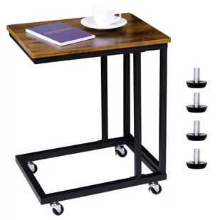 Stolik loftowy na kółkach MEREN postarzany dąb - Ławy i stoliki kawowe Stolik loftowy na kółkach MEREN postarzany dąb - Ławy i stoliki kawowe - miniaturka - grafika 1