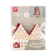 Zabawy w naśladowanie dorosłych - APLI Kids czerwony regulowany korona tkaniny, kolor (20126) - miniaturka - grafika 1