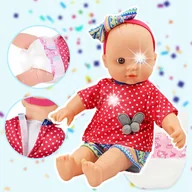 Lalki dla dziewczynek - Lalka Bobas 30CM Dzidziuś do Karmienia i Mycia Wanna Z Prysznicem Leci Woda - miniaturka - grafika 1